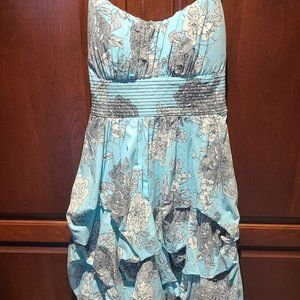 B. Smart -teal with floral pattern special occasion dress size 5/6